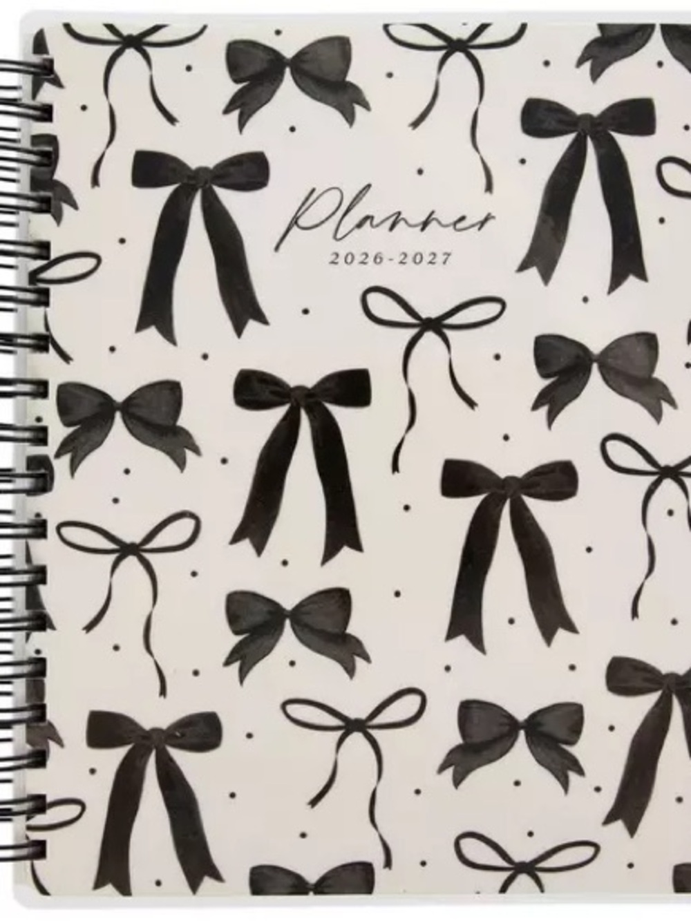 2026 - 2027 Romantic Bows Spiral Planner - 18 Months
